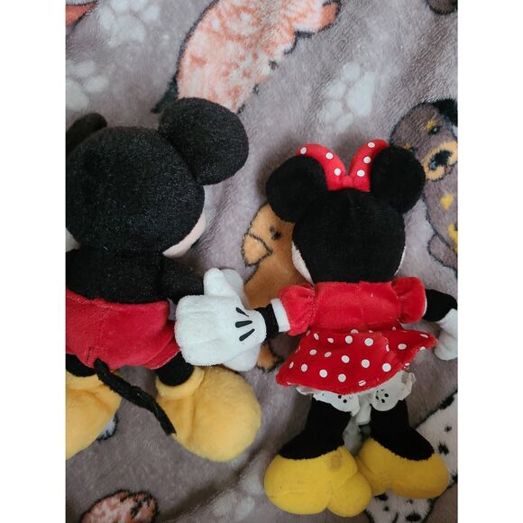 Vintage Minnie and Mickey Mouse Plush Set of 2 Cute Couples Gift Baby Toy Bundle - Picture 2 of 3